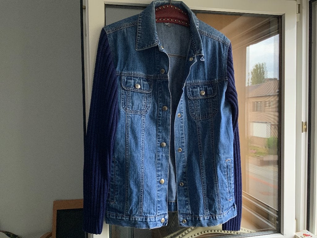 Spijkervest, Ophalen of Verzenden, Gedragen, Maat 38/40 (M), Blauw