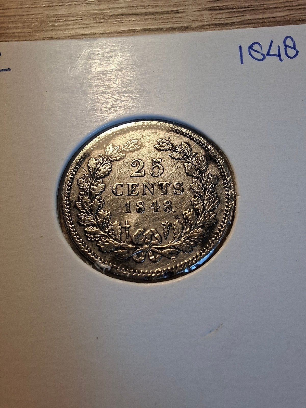 Kwartje / 25 cent 1848 | Willem 2 | Nette munt, Postzegels en Munten, Zilver, 25 cent, Ophalen of Verzenden, Losse munt