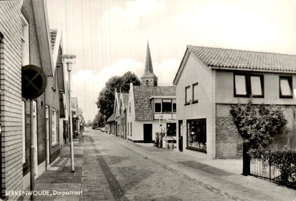 Berkenwoude - Dorpsstraat - Kerk, Ophalen of Verzenden, 1960 tot 1980, Ongelopen, Zuid-Holland