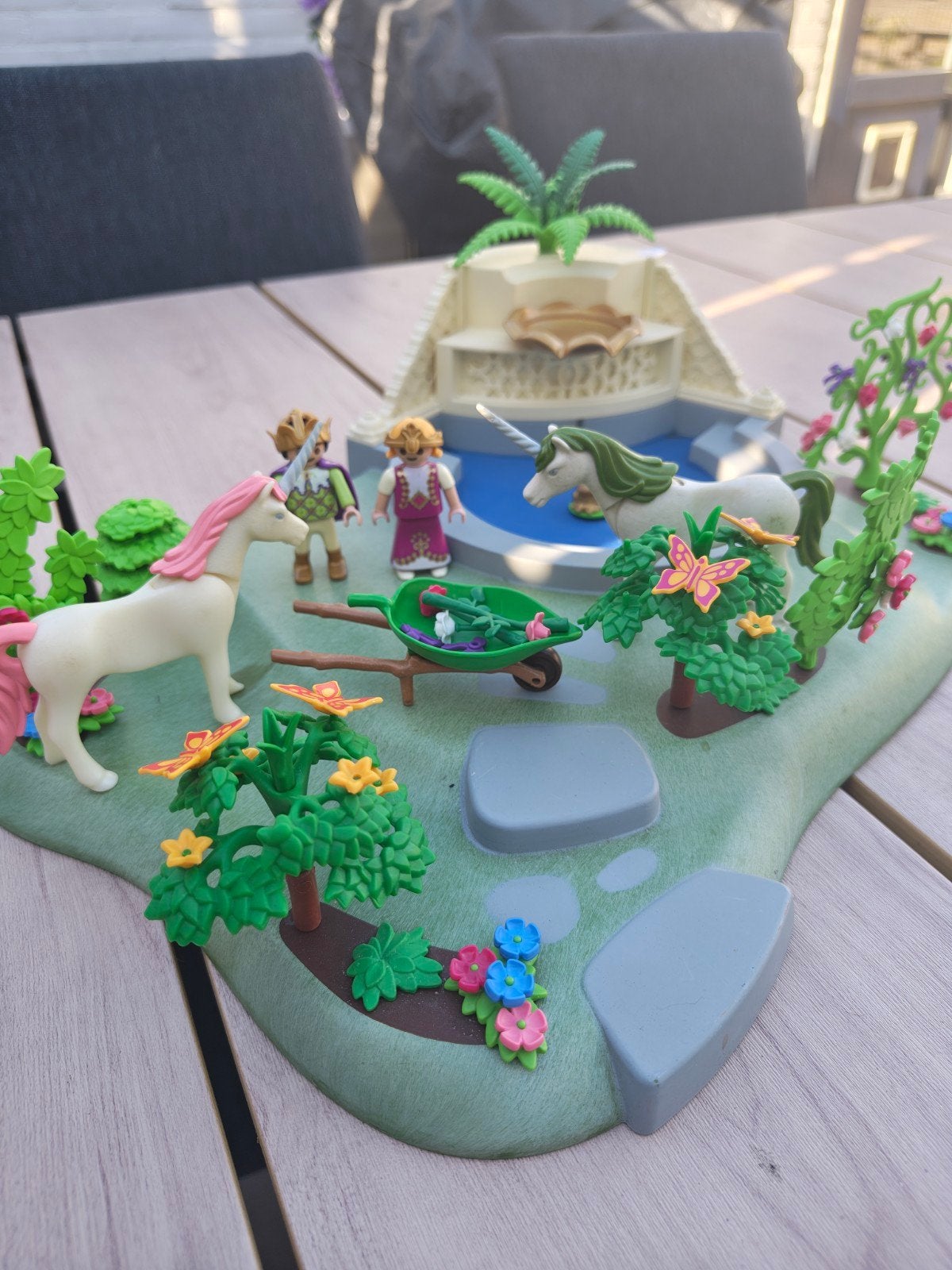 66. Playmobil prins en prinsesje in een feeëntuin, Gebruikt, Complete set, Fantasy, Overige typen