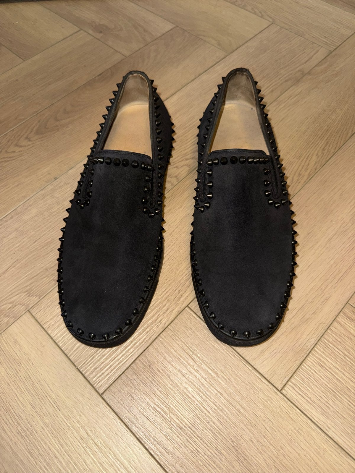 Originele Christian Louboutin instappers 150 euro, Kleding | Heren, Ophalen of Verzenden, Gedragen, Zwart, Loafers