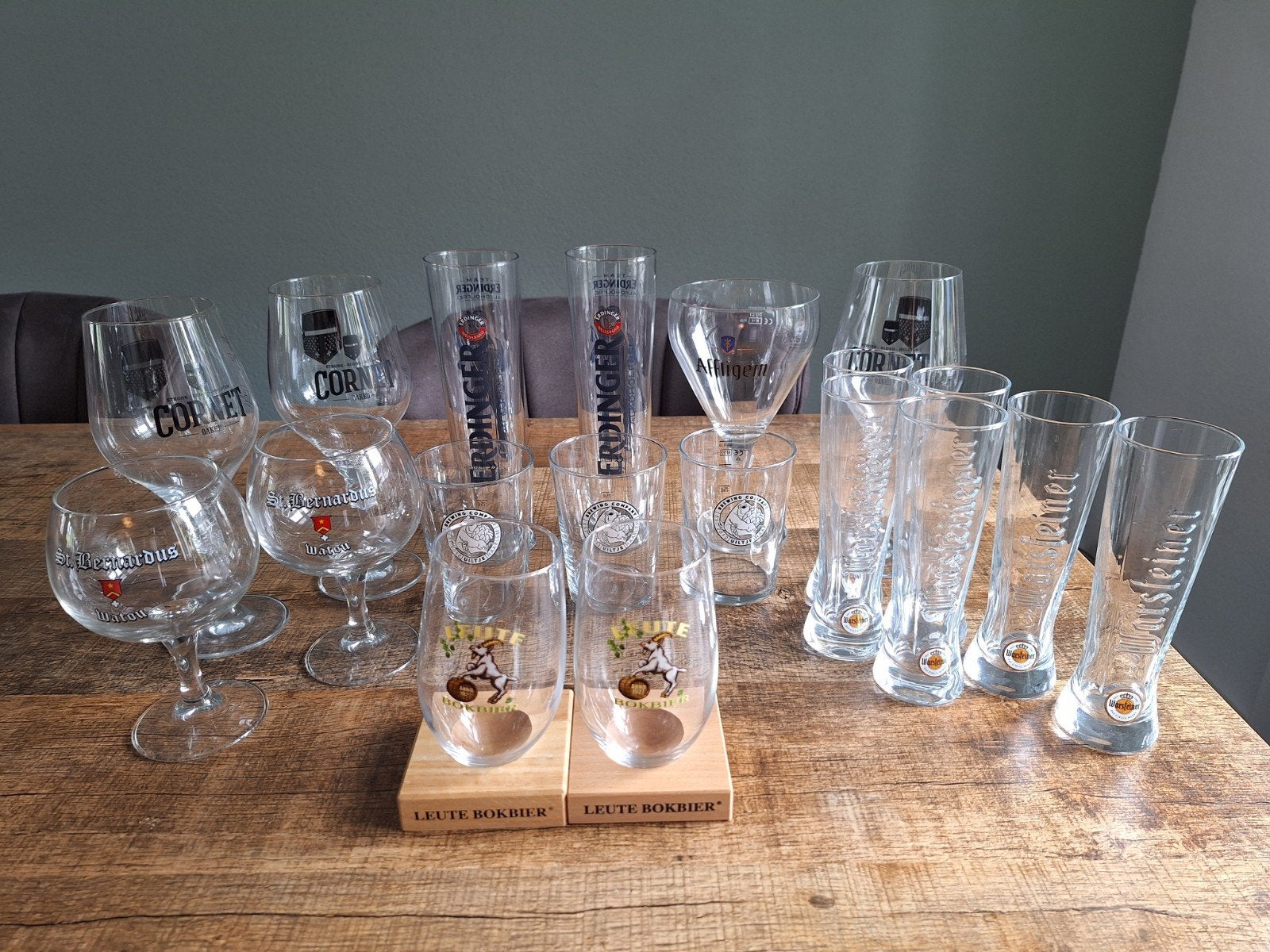 Bierglazen collectie: Erdinger, Warsteiner, St. Bernardus, Ophalen, Overige merken, Glas, Overige typen