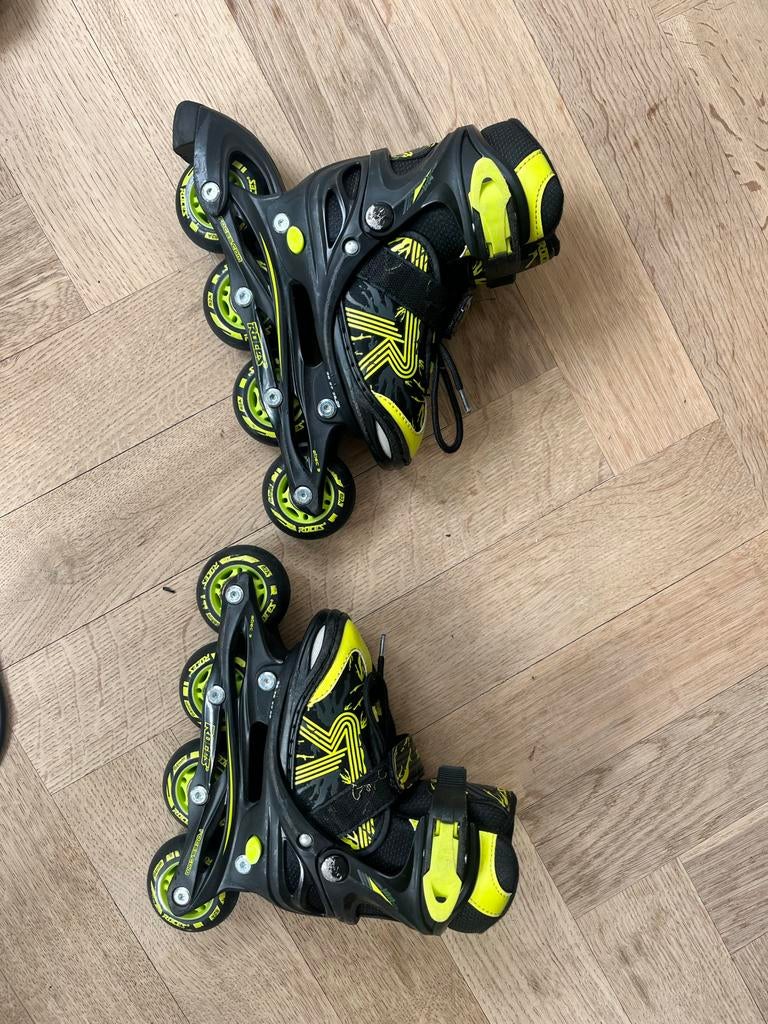 Roces Inline Skates Zwart/Geel - Verstelbaar, Ophalen, Kinderen, Roces, Inline skates 4 wielen