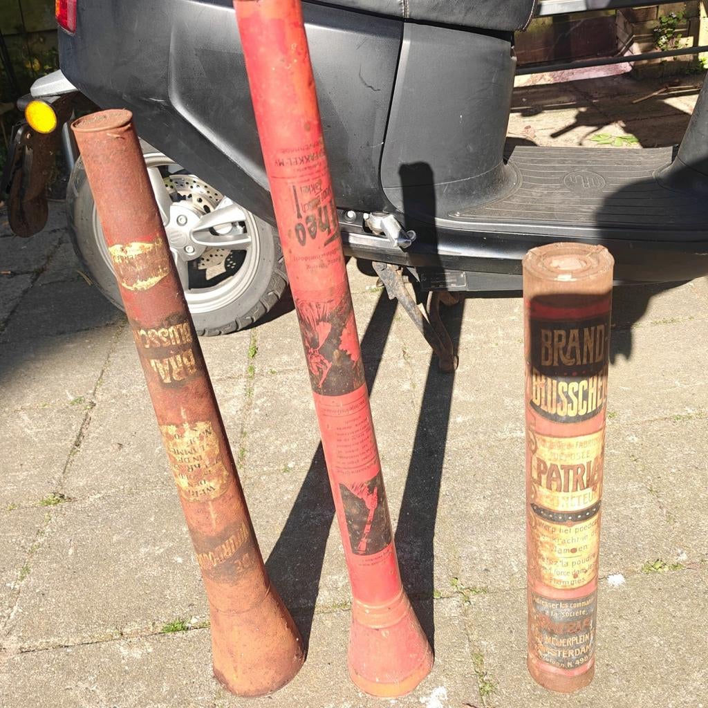 3 antieke brandblussers, Antiek en Kunst, Ophalen of Verzenden
