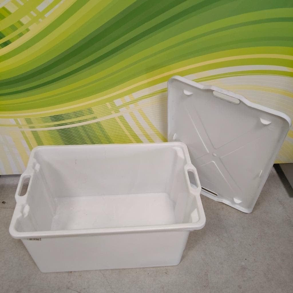 Kunststof krat / Box / opbergbak met deksel, Ophalen, Doos, 40 tot 60 cm, 50 tot 75 cm