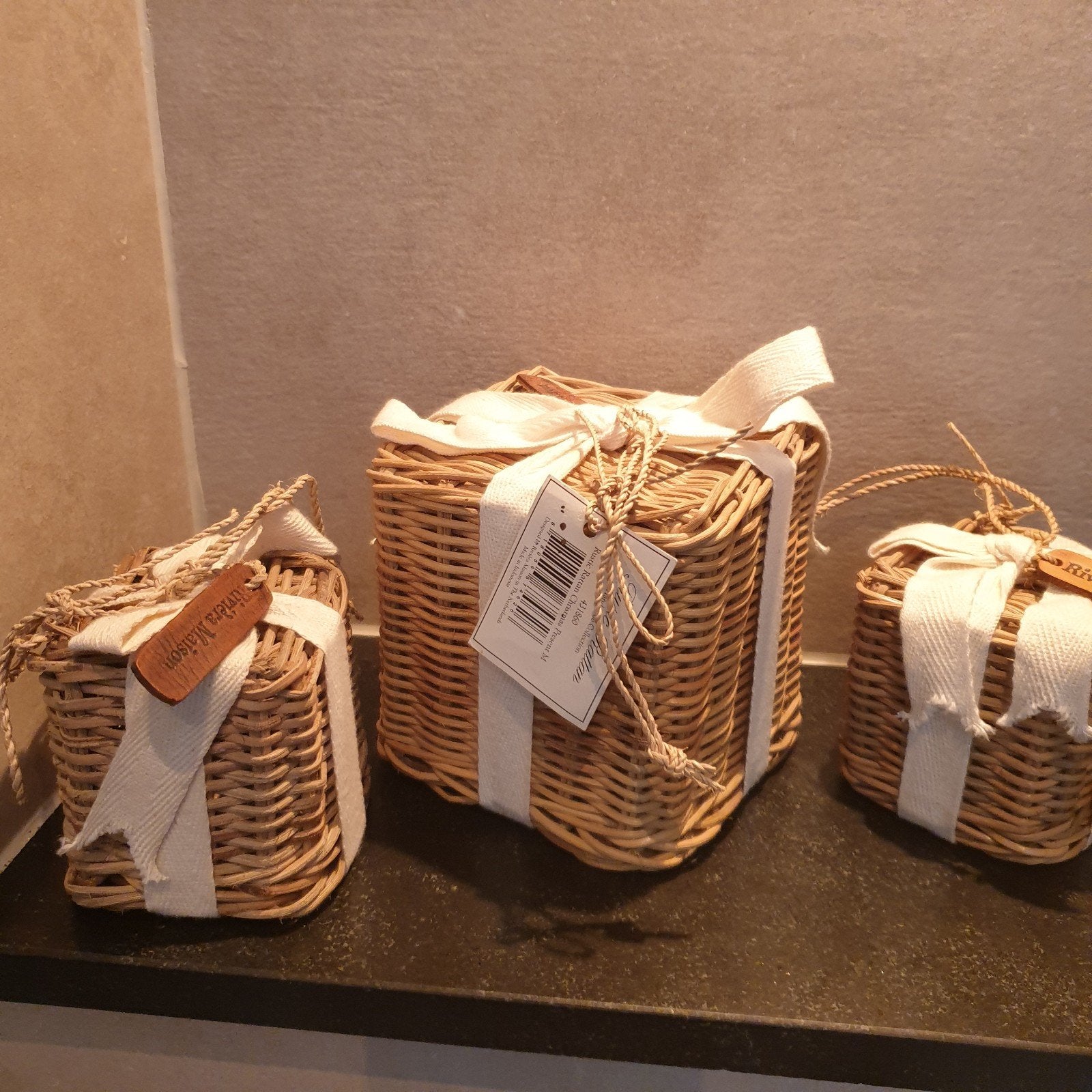 riviera maison christmas  rustic rattan presents 3pcs, Ophalen, Nieuw