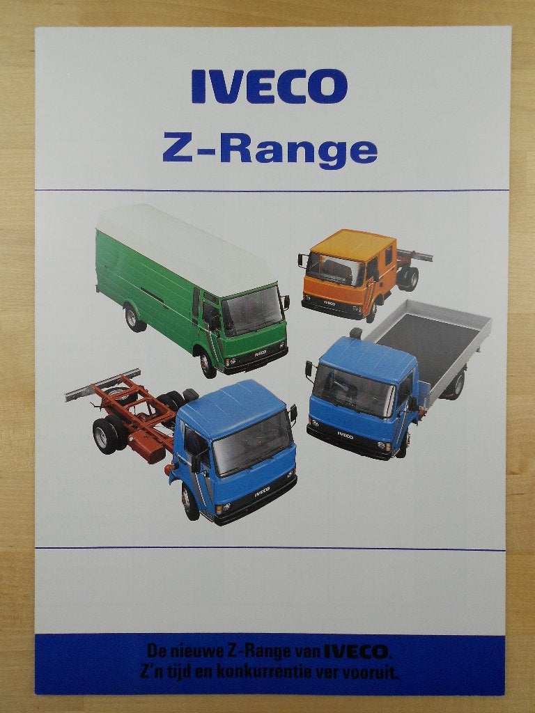 Iveco 1984 Brochure Z-Range, Iveco, Ophalen of Verzenden, Zo goed als nieuw, Overige merken