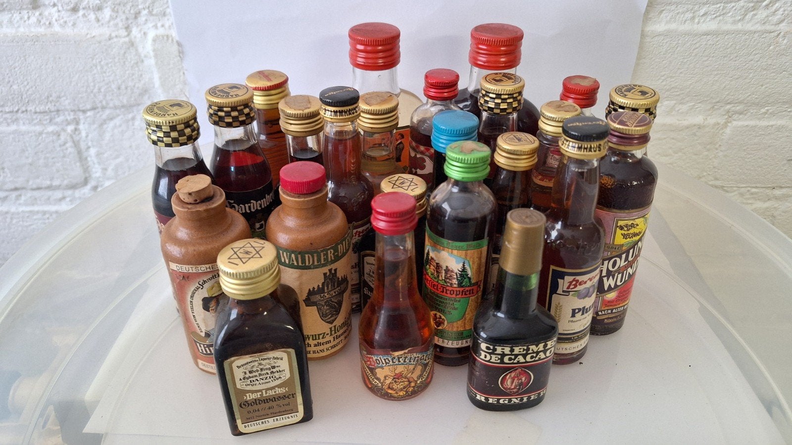 Verzameling van 25 Miniatuur drank flesjes, Ophalen of Verzenden, Gebruikt