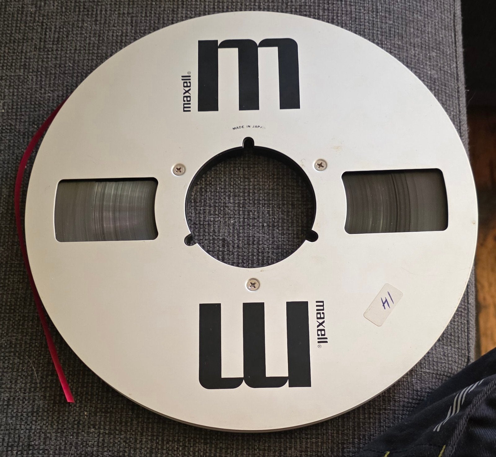 Maxell Bandrecorder Spoel met Band en Beschermhoes, Audio, Tv en Foto, Bandrecorders, Ophalen of Verzenden, Onderdeel, Met banden
