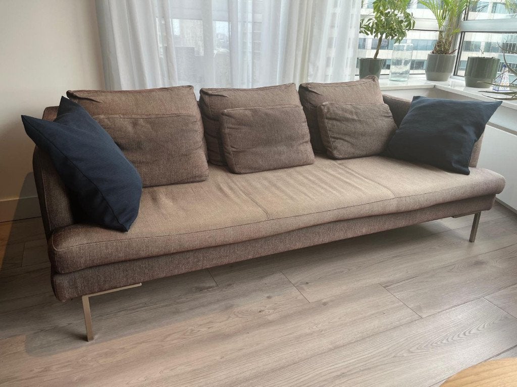 Stevige stoffen bank, Huis en Inrichting, Ophalen, Gebruikt, Driepersoons, 75 tot 100 cm