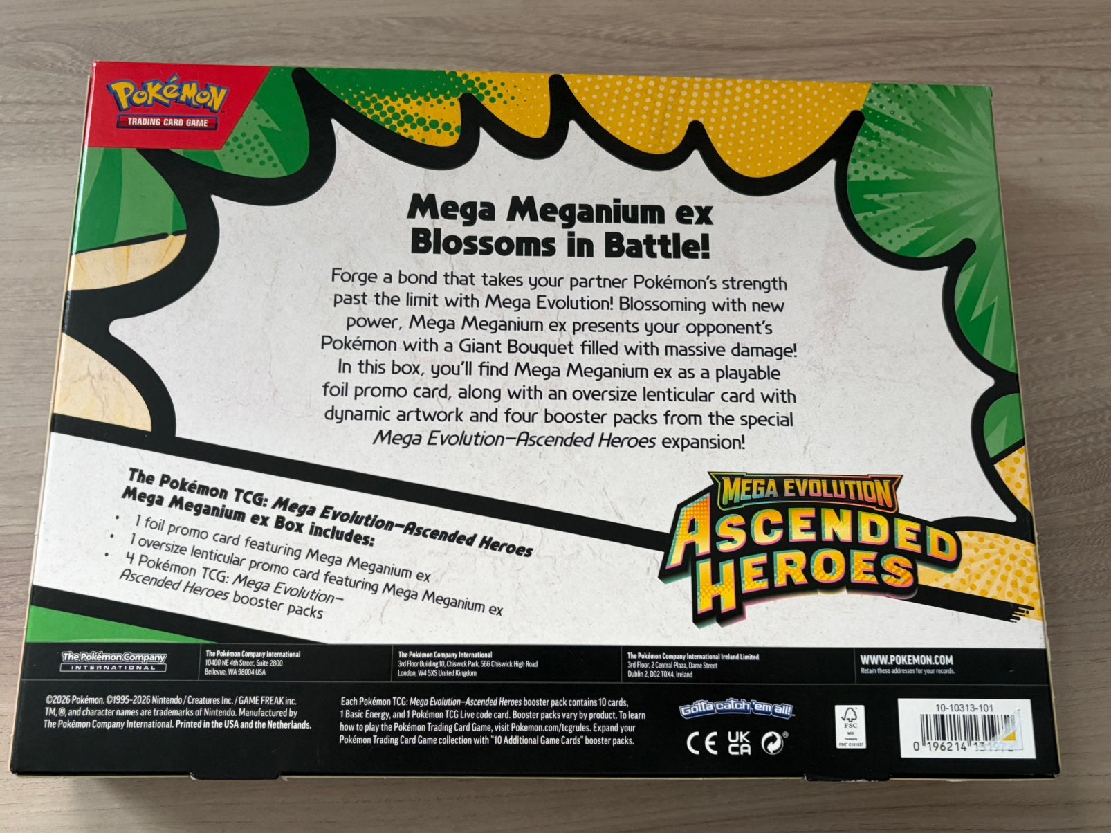 Pokémon Mega Evolution: Ascended Heroes Mega Meganium ex Box, Hobby en Vrije tijd, Ophalen of Verzenden, Nieuw, Foil