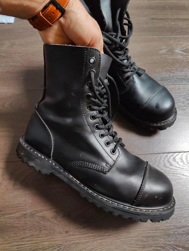 BRANDIT ledere boots met Stalen Neuzen maat 43, Kleding | Heren, Schoenen, Ophalen, Zwart, Boots, Gedragen