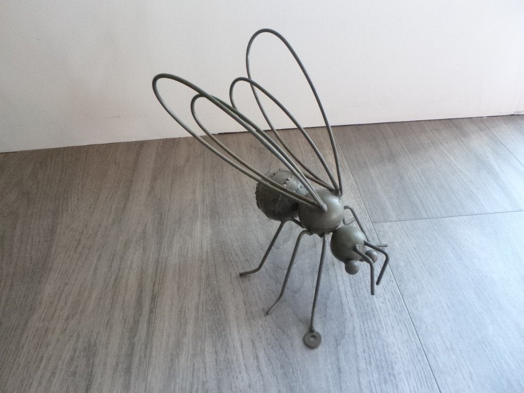 metalen libelle met ophanghaak, tuin/kamer afm. 20x30 nieuw, Ophalen of Verzenden, Nieuw, Metaal