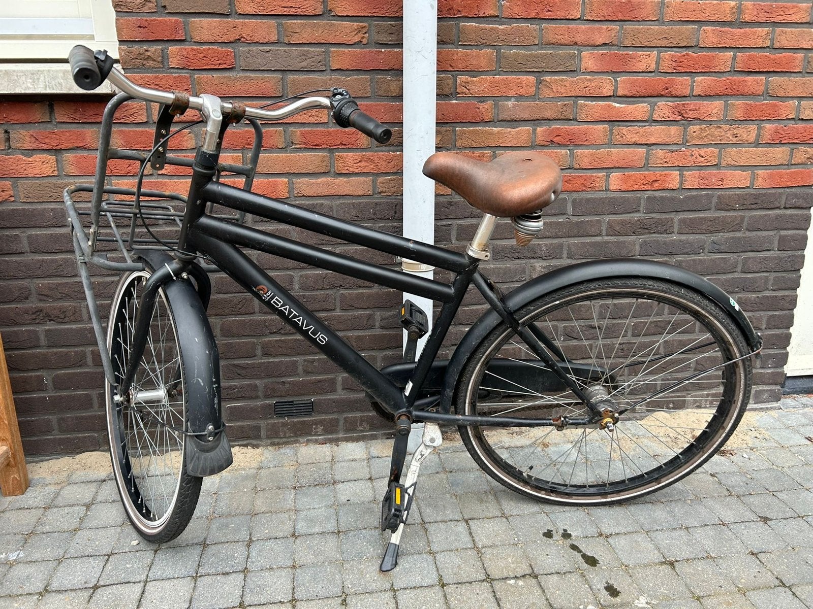 Batavus 26 inch stadsfiets met voordrager - Gebruikt, Ophalen, Terugtraprem, Batavus, 53 tot 56 cm
