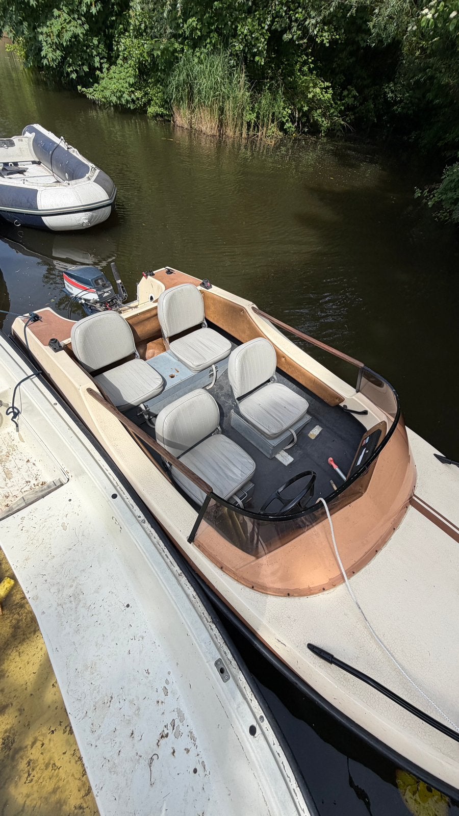 Placom 430 met Yamaha 9,9 pk 2-takt | Incl. Zeil, Watersport en Boten, Vis- en Consoleboten, Zo goed als nieuw, Ophalen