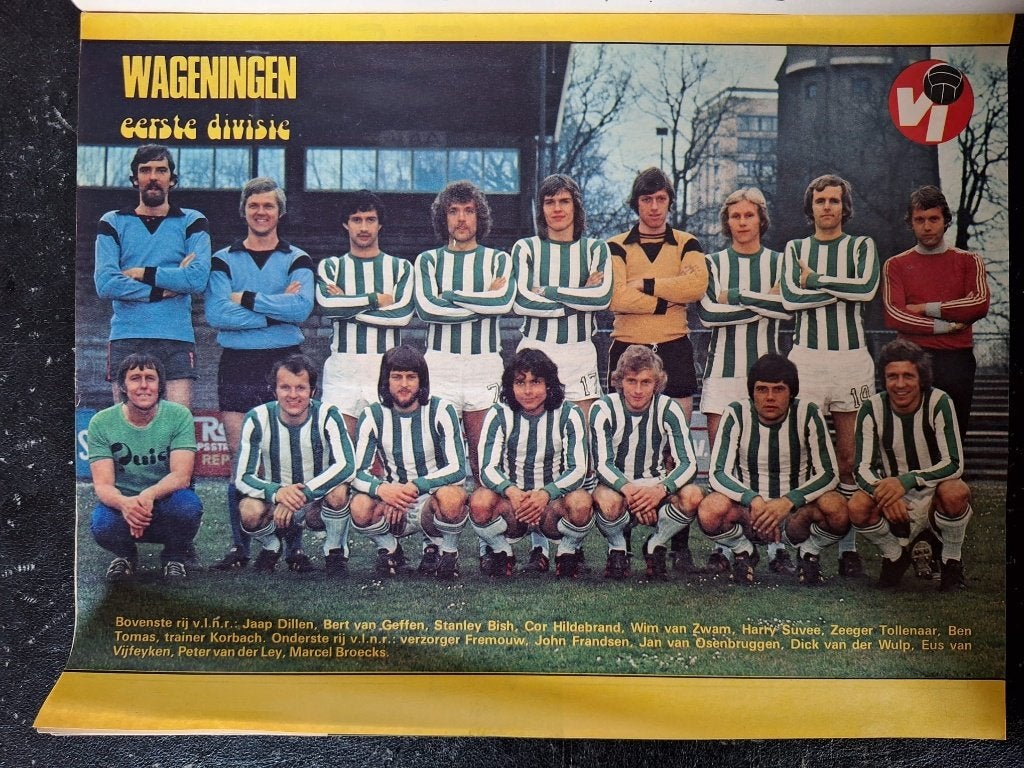 Oude unieke poster FC Wageningen (jaren '70), Verzamelen, Ophalen of Verzenden, Zo goed als nieuw, Overige binnenlandse clubs