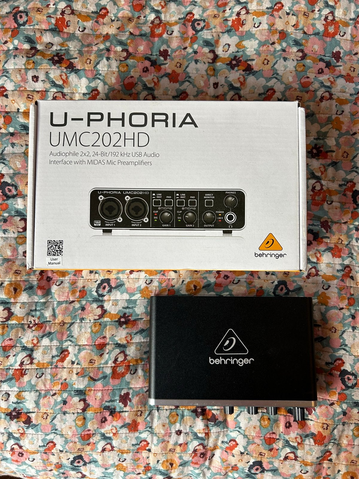 Behringer U-Phoria UMC202HD Audio Interface, Verzenden, Zo goed als nieuw
