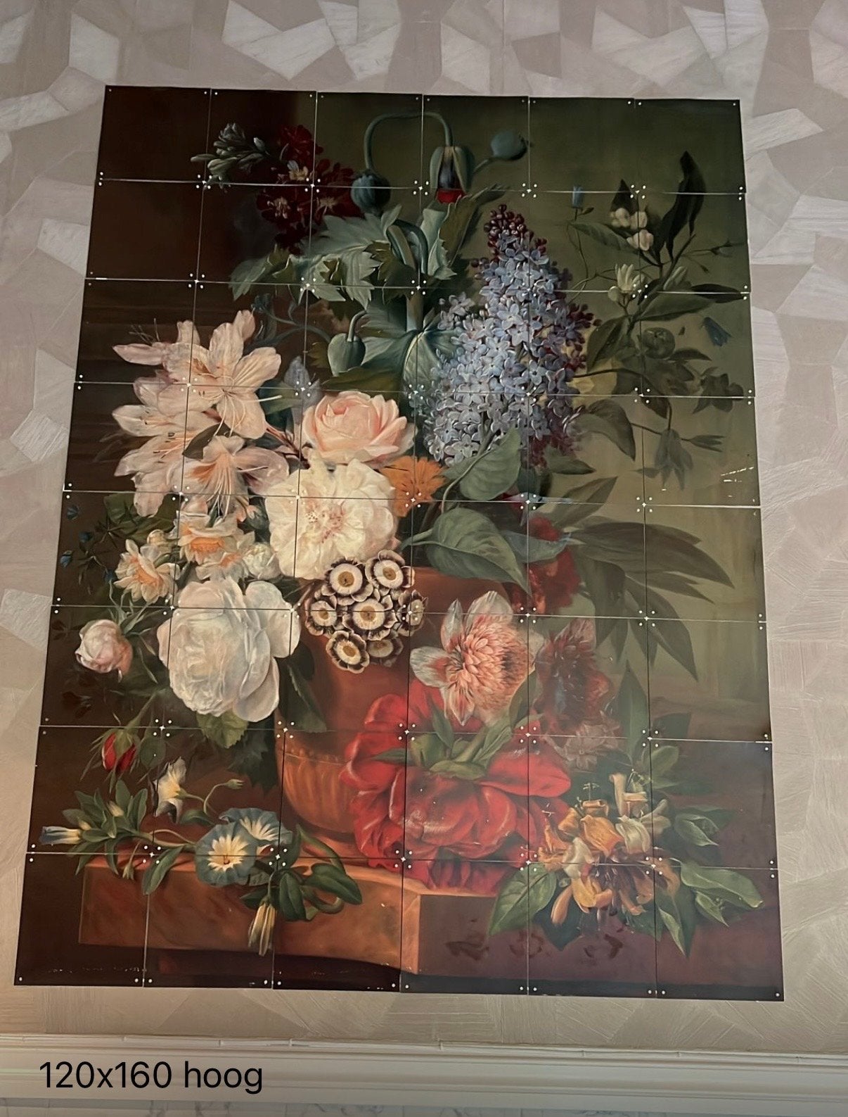 IXXI Schilderij Bloemenstilleven 120x160 cm, Ophalen, Zo goed als nieuw, Schilderij, 100 tot 125 cm