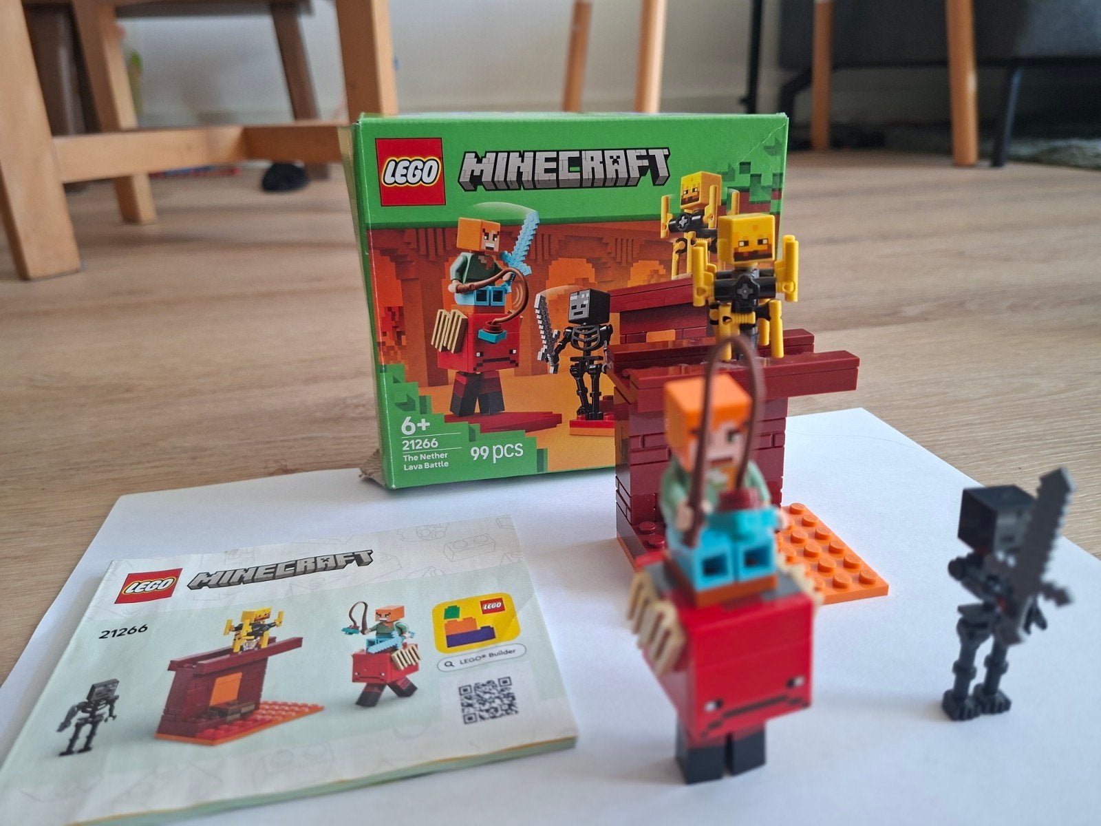 LEGO Minecraft 21266 The Nether Lava Battle complete set, Minecraft, Lego, Inclusief instructies, Ophalen of Verzenden