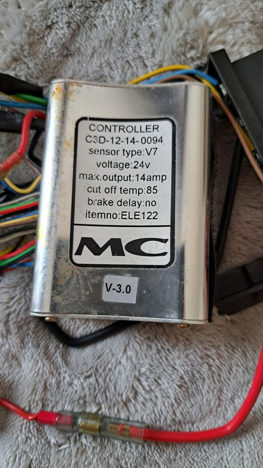MC V-3.0 Controller voor elektrische fiets, 24V, 14A, Elektrische fiets, Gebruikt, Overige materialen, Ophalen of Verzenden
