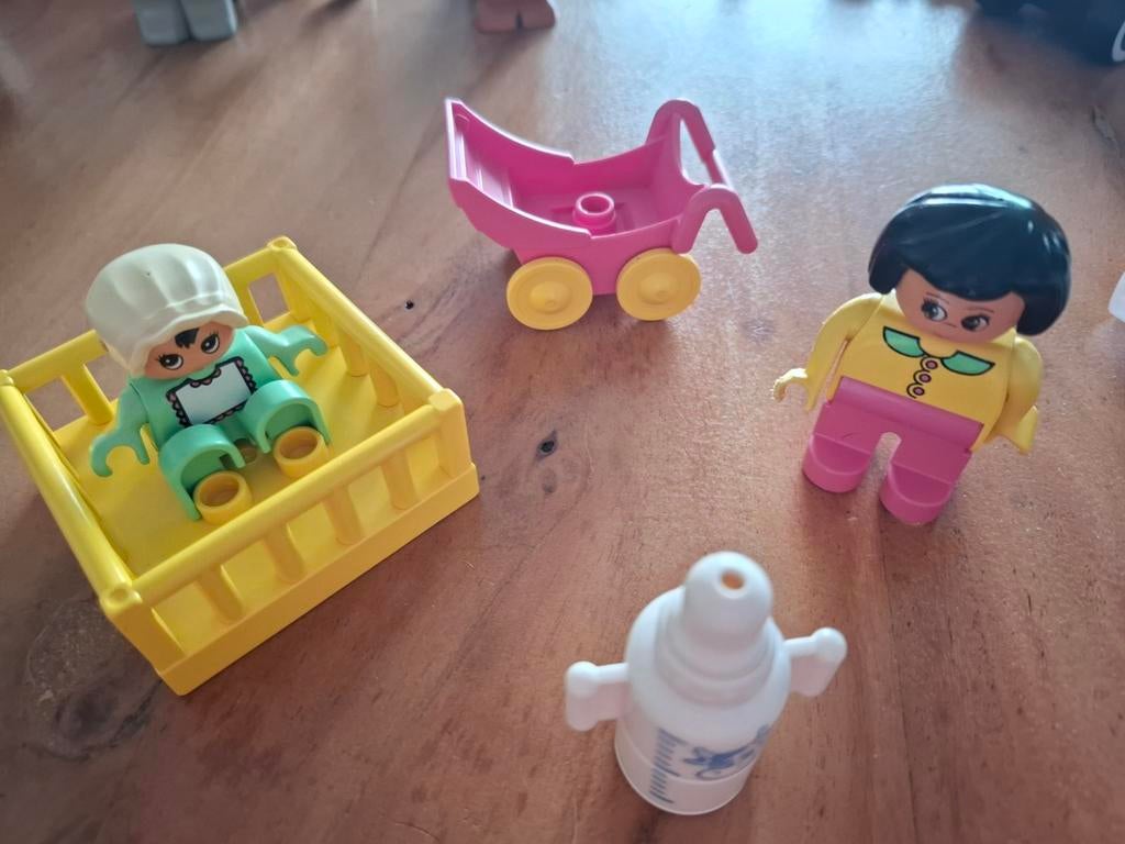 Duplo mama, baby, box, buggy en fles, Ophalen of Verzenden, Gebruikt, Duplo