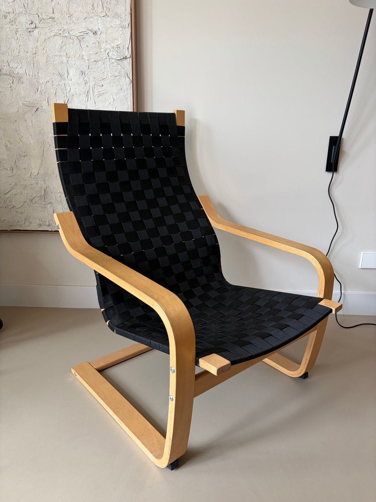Vintage IKEA Poäng fauteuil - Noboru Nakamura, Ophalen, Gebruikt, 75 tot 100 cm, 50 tot 75 cm