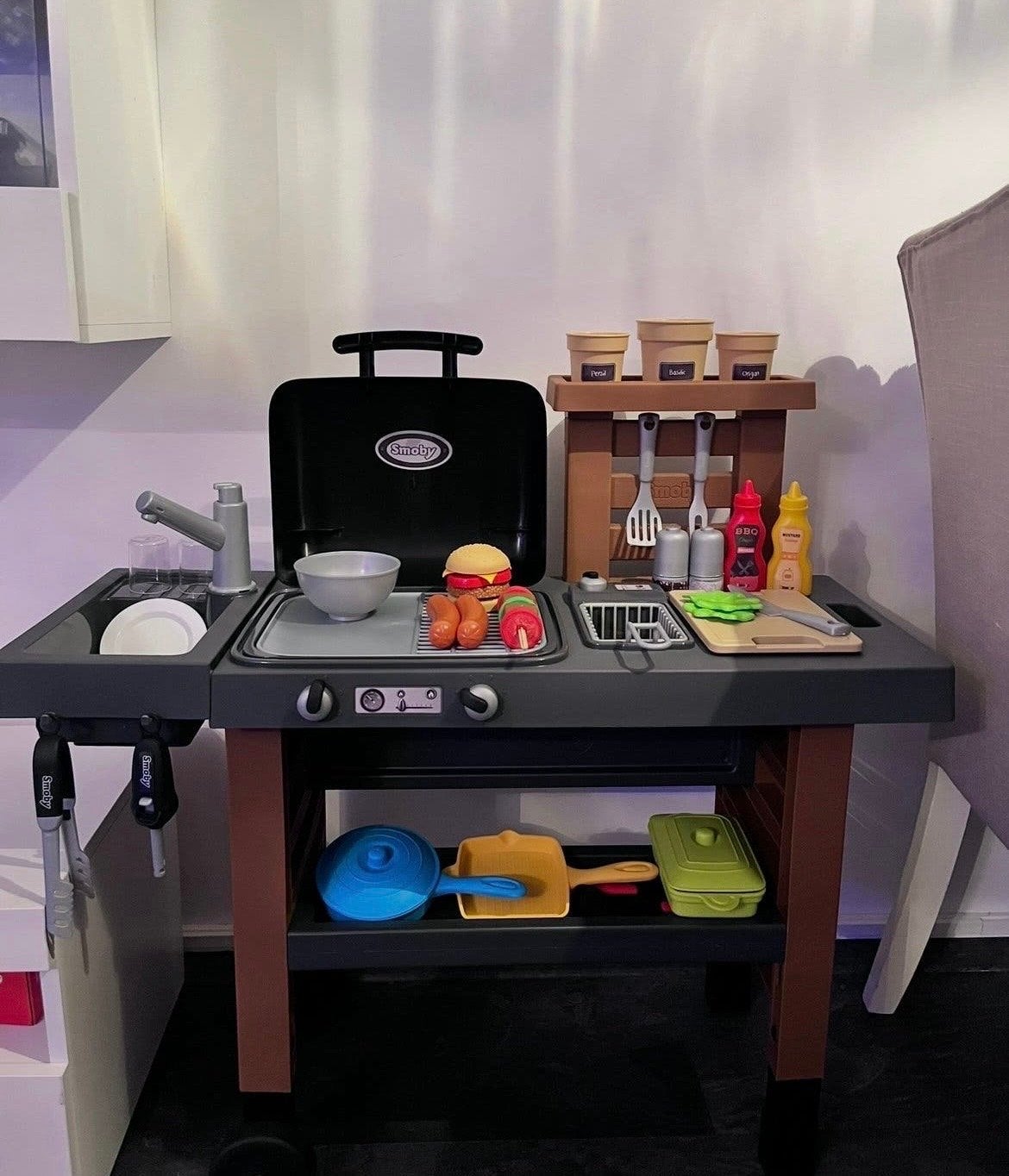 Smoby BBQ Grill Speelkeuken met Accessoires, Ophalen, Zo goed als nieuw, Bouwen