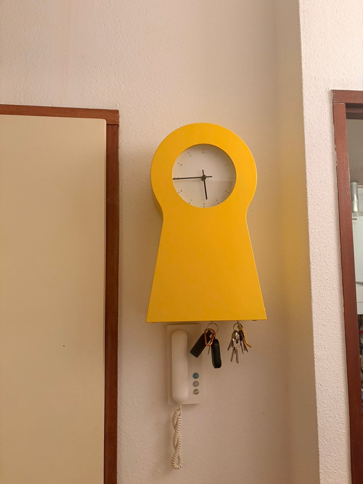 Ikea ps 1995 klok - geel, Ophalen, Zo goed als nieuw