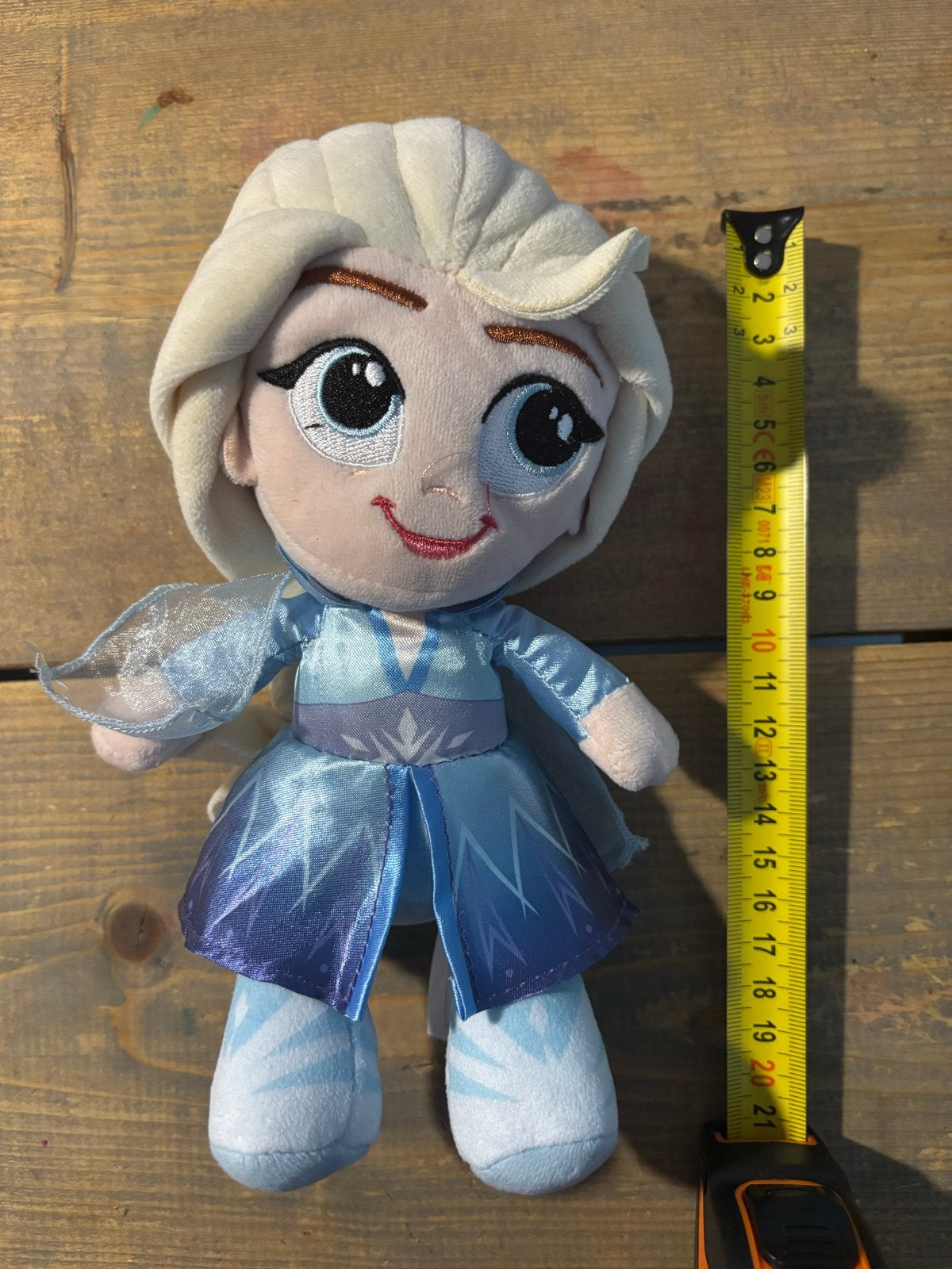 Disney Frozen Elsa knuffel - 20 cm, Kinderen en Baby's, Speelgoed | Knuffels en Pluche, Gebruikt, Disney, Overige typen, Blauw