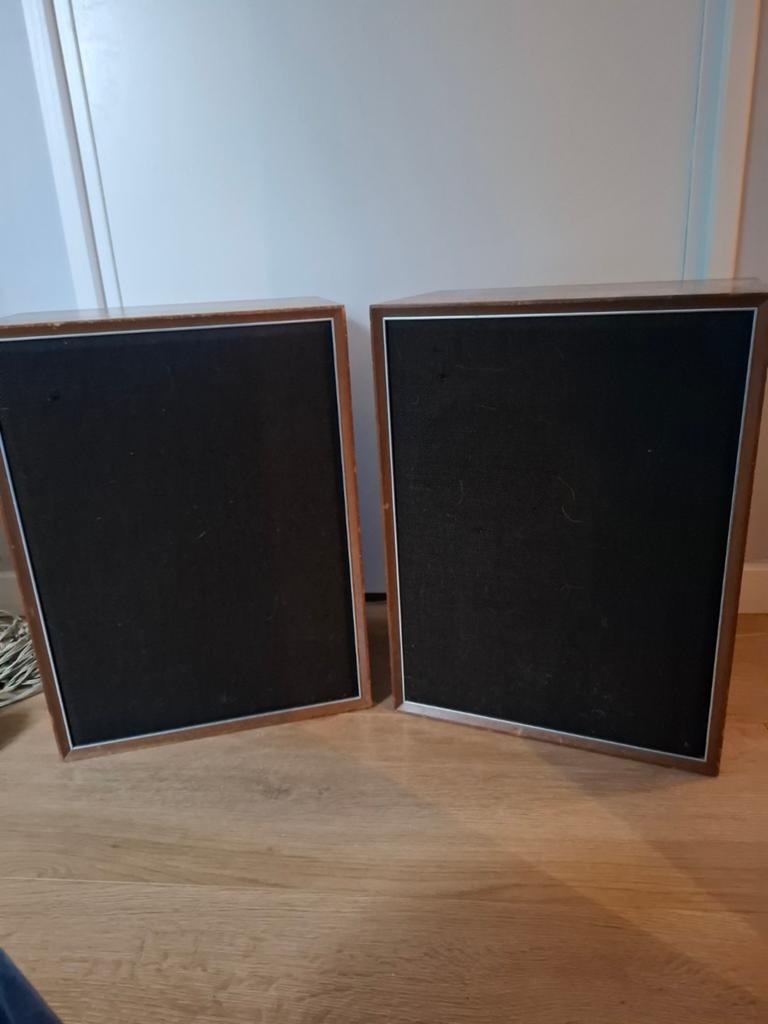 Philips High Fidelity speakers vintage 70s, Ophalen, Minder dan 60 watt, Front, Rear of Stereo speakers, Philips