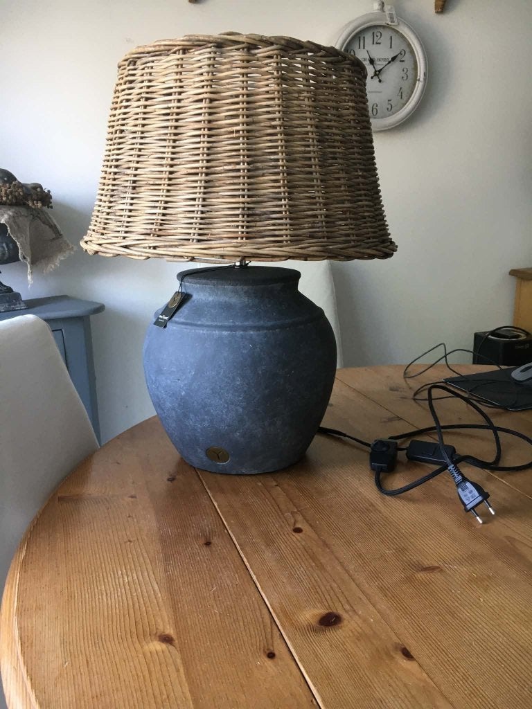 Kruiklamp grijs merk Brynxz, Grijs, Ophalen, Zo goed als nieuw, Met schakelaar