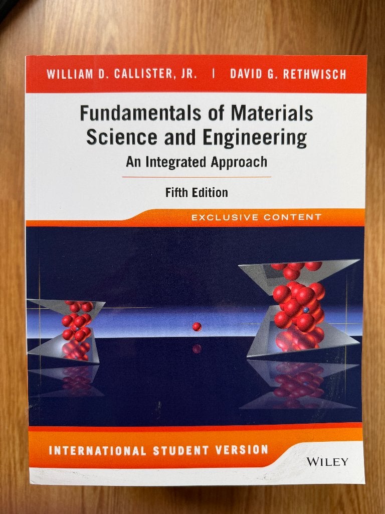Fundamentals of Material Science & Engineering 5th& meer BMT, Boeken, Ophalen of Verzenden, Beta, Zo goed als nieuw, WO