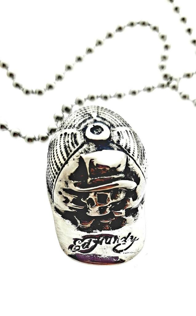 Ed Hardy Snapcap Ketting - Roestvrij Staal, Gebruikt, Ophalen of Verzenden, Zilver, Overige materialen