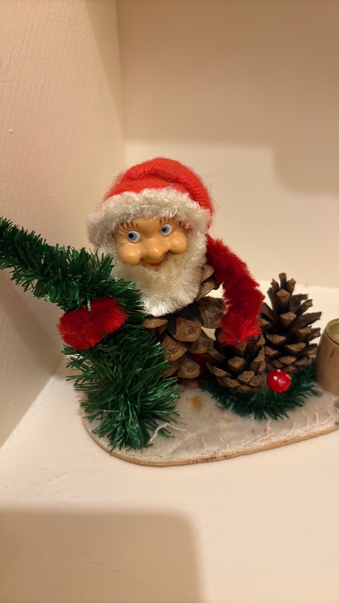 Vintage kerst kabouter kandelaar, Diversen, Ophalen of Verzenden