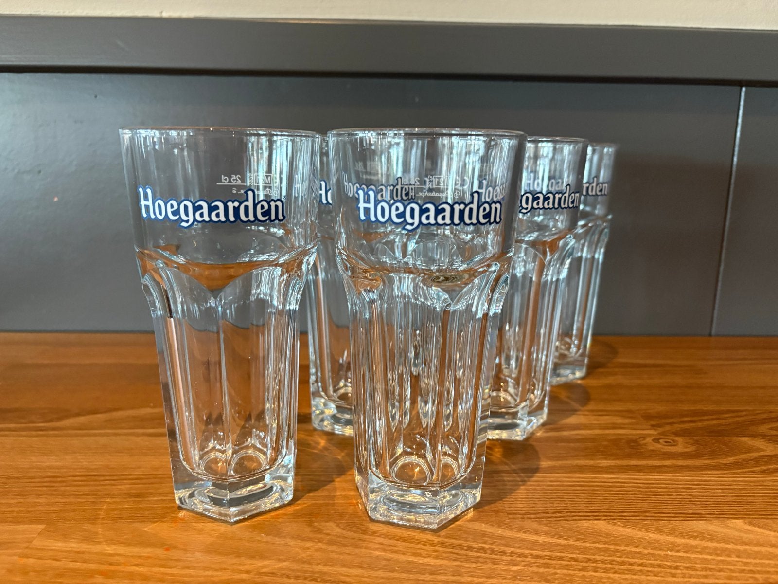 Hoegaarden bierglazen - set van 6, Ophalen, Zo goed als nieuw, Overige merken, Glas