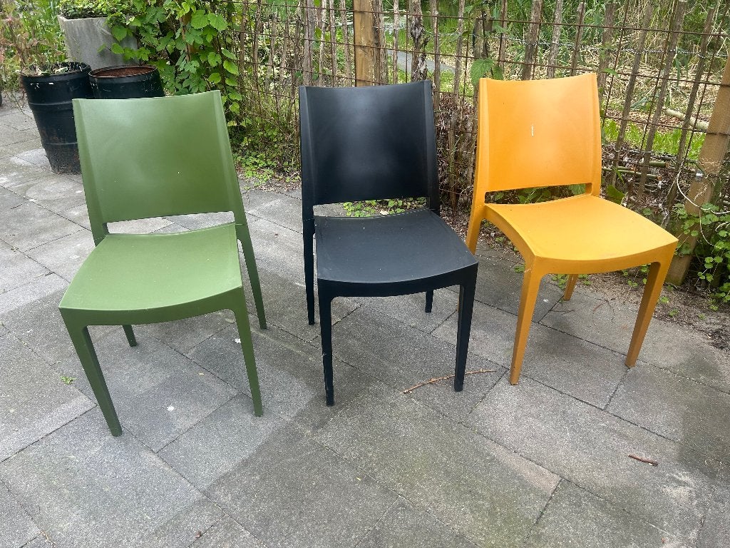 Divers terras meubilair + parasol Texels Skuumkoppe, Ophalen, Gebruikt, Meubilair
