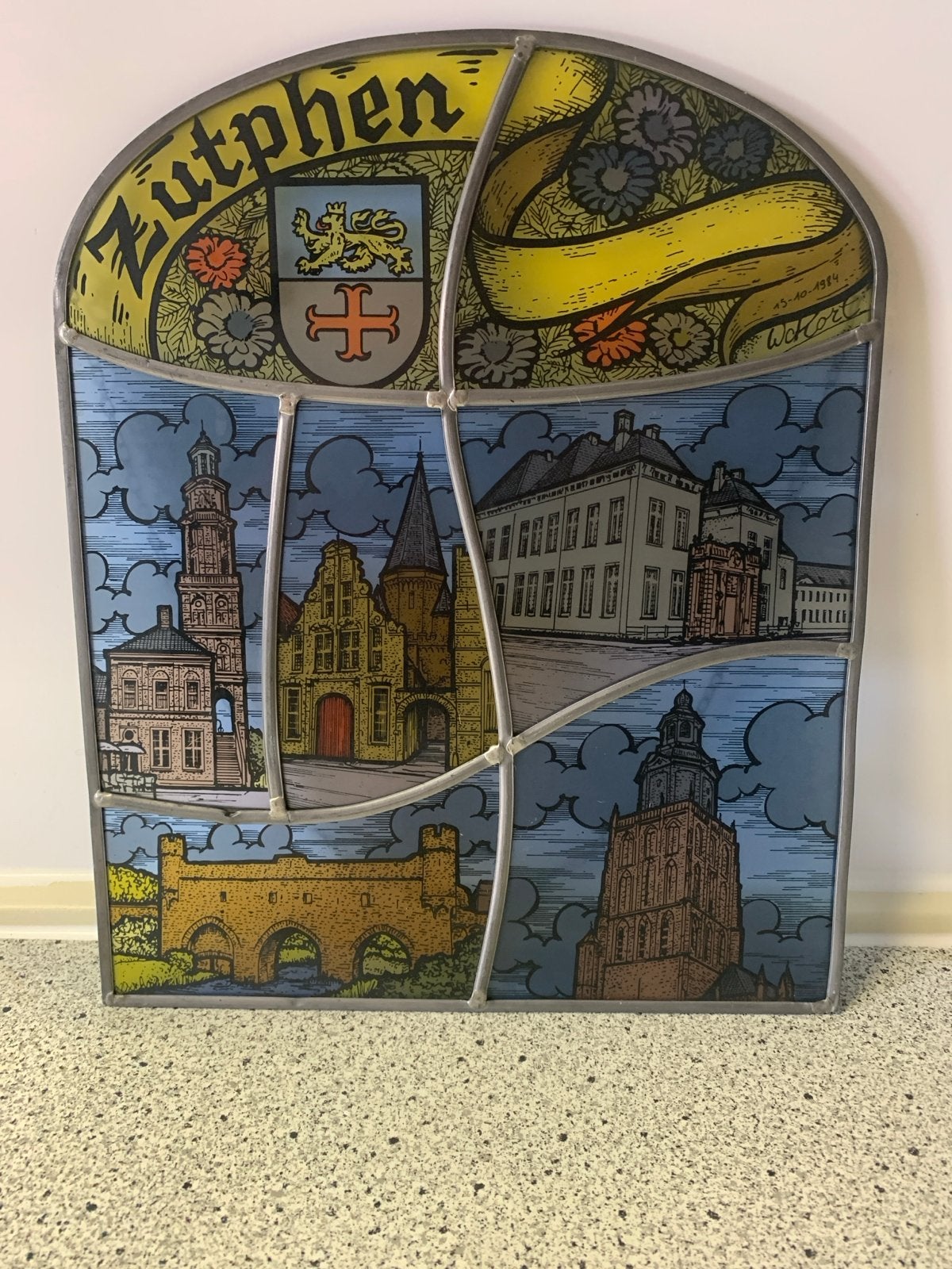 Mooie glas in lood hanger van Zutphen - Puntgaaf, Ophalen of Verzenden