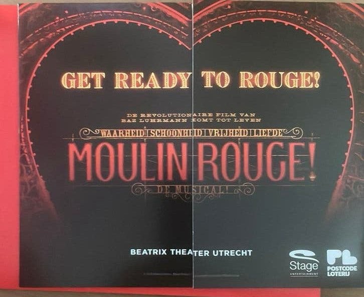 2 tickets Moulin Rouge! 5 juli 2026 Beatrix theater Utrecht, Twee personen, Juli