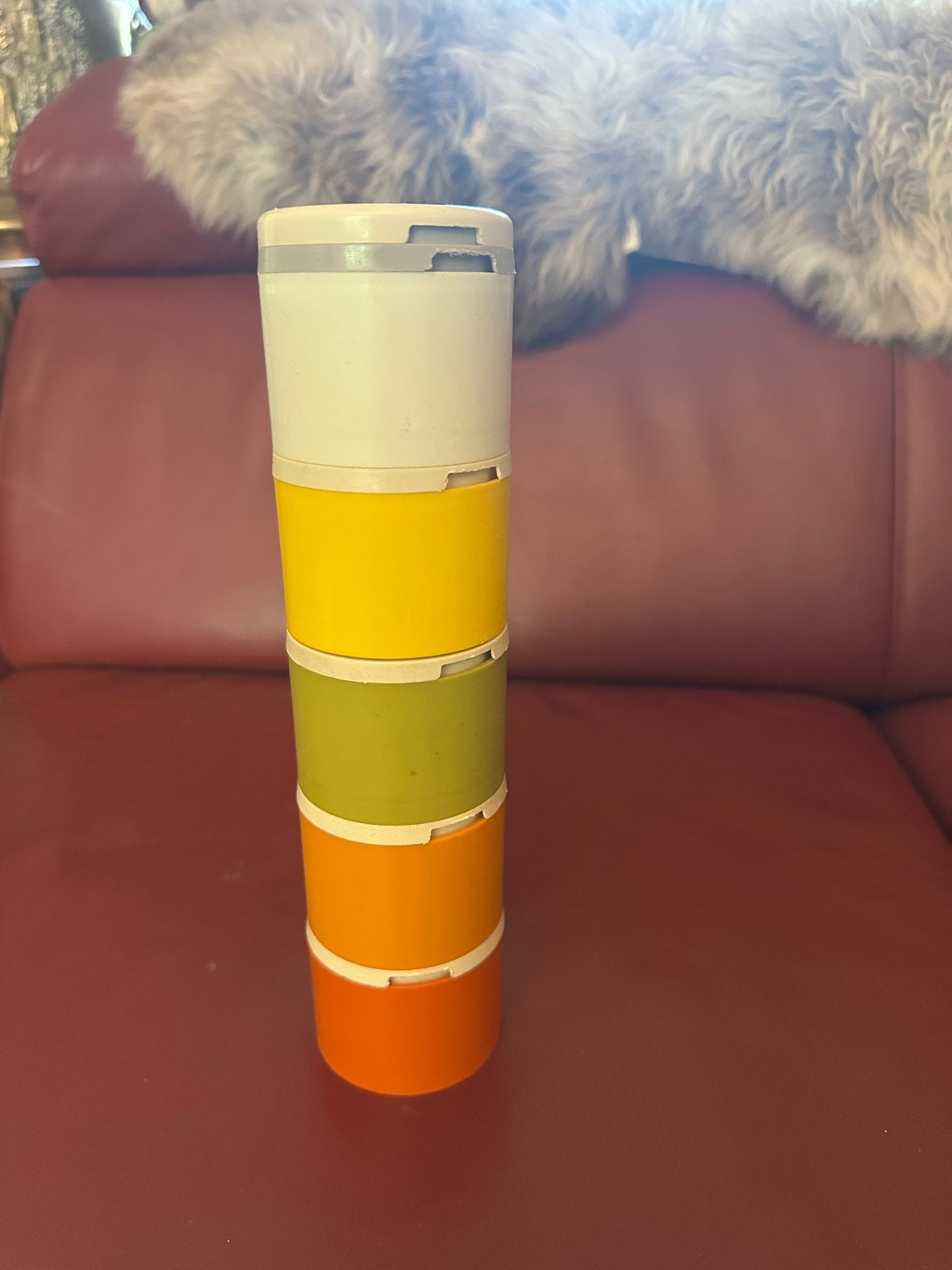 Vintage Tupperware Kruidentoren - Kleurrijk en Praktisch, Ophalen of Verzenden, Gebruikt, Wit, Bus of Trommel