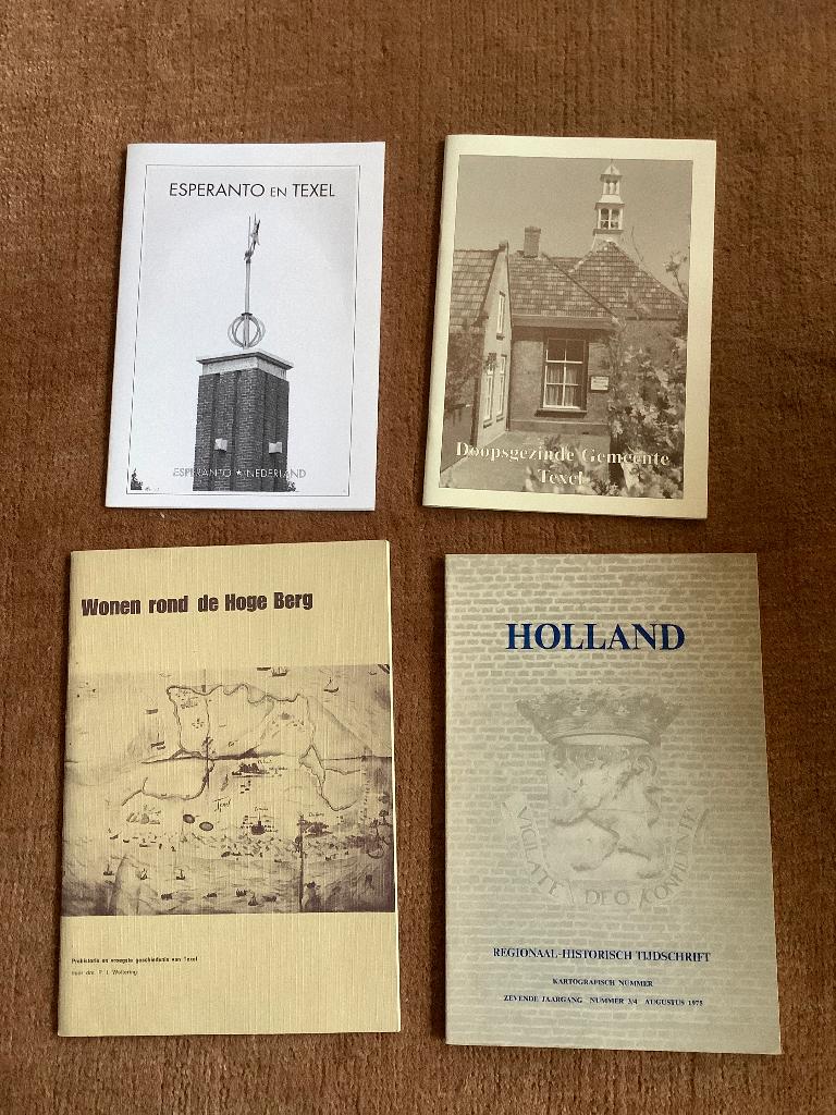 Texel, esperanto en Texel en 3 andere, Boeken, Ophalen of Verzenden, 20e eeuw of later, Gelezen