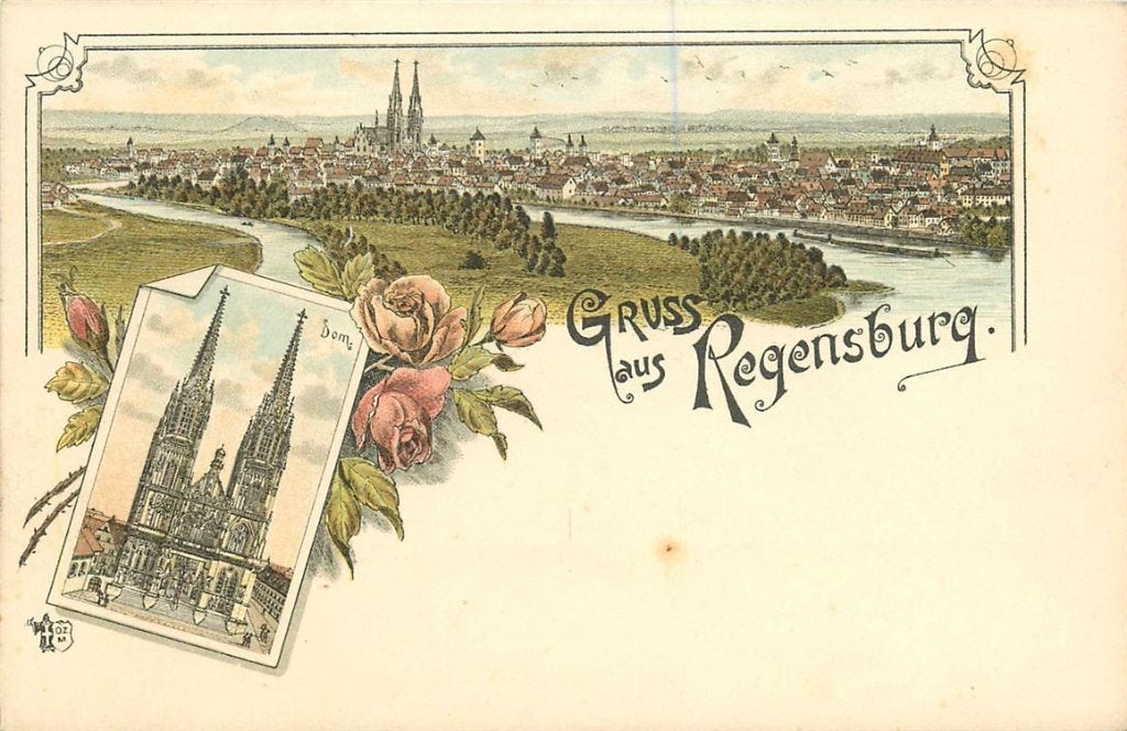 379-015-021 Regensburg Litho, Ophalen of Verzenden, Voor 1920, Duitsland
