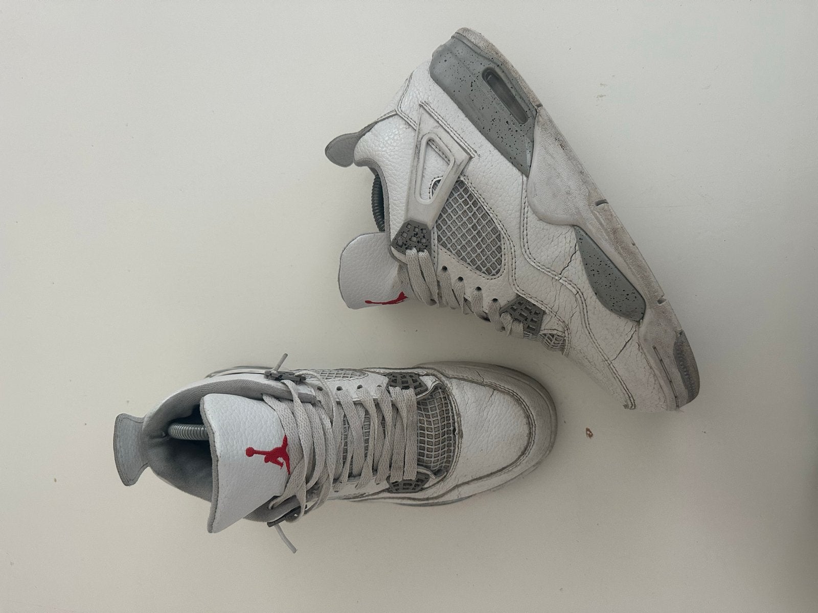 Jordan 4 Oreo - Gedragen, Wit, Ophalen of Verzenden, Sneakers of Gympen, Gedragen