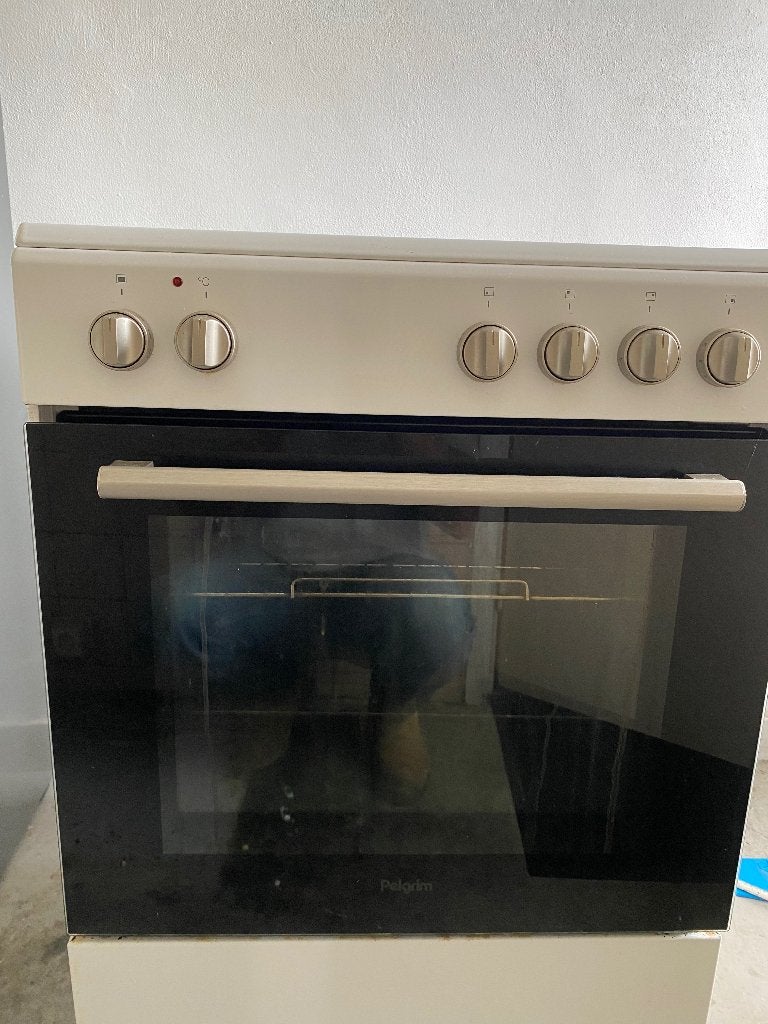 Keramisch Fornuis pelgrim, Ophalen, 60 cm of meer, 4 kookzones, Zo goed als nieuw