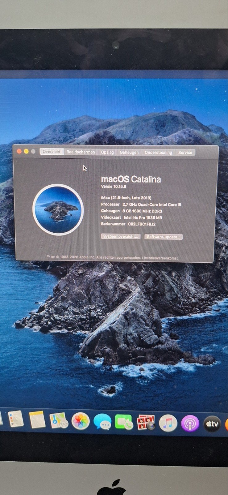 iMac, Ophalen, Gebruikt, 2 tot 3 Ghz, 8 GB