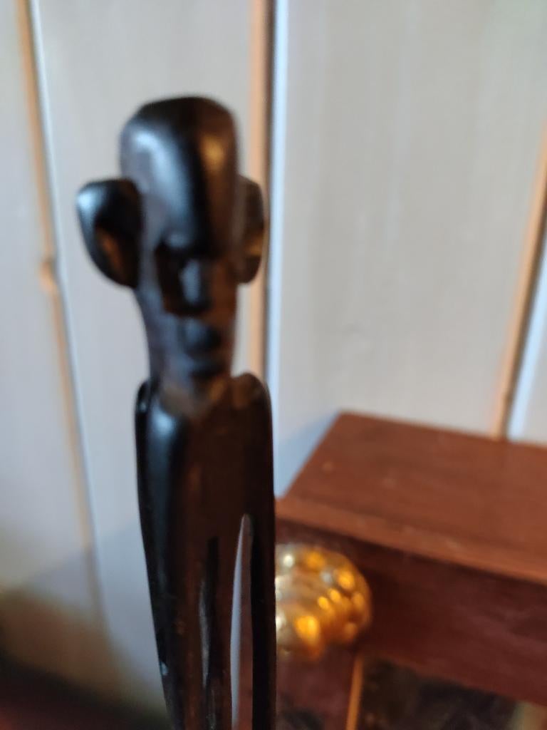 Lang smal beeld, zwart, Sri Lanka, Ophalen of Verzenden