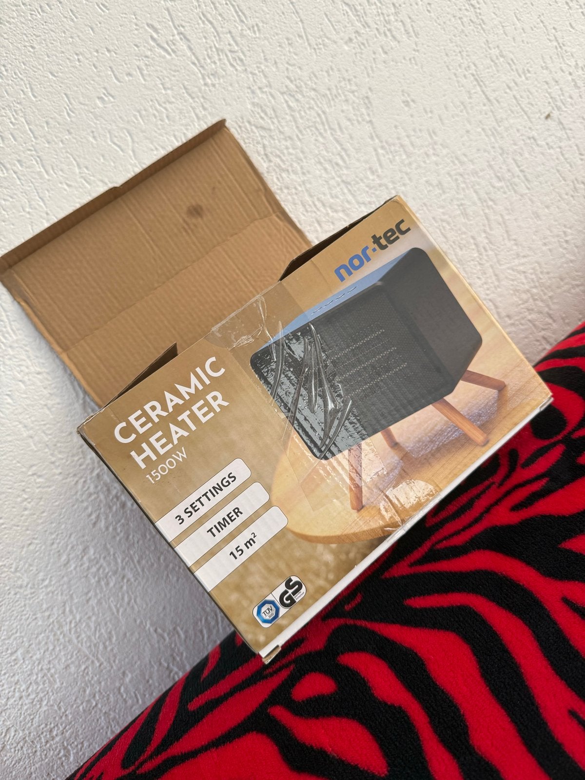 Nor-Tec Keramische Kachel 1500W met Timer, Ophalen of Verzenden, Nieuw, 800 watt of meer, Kachel