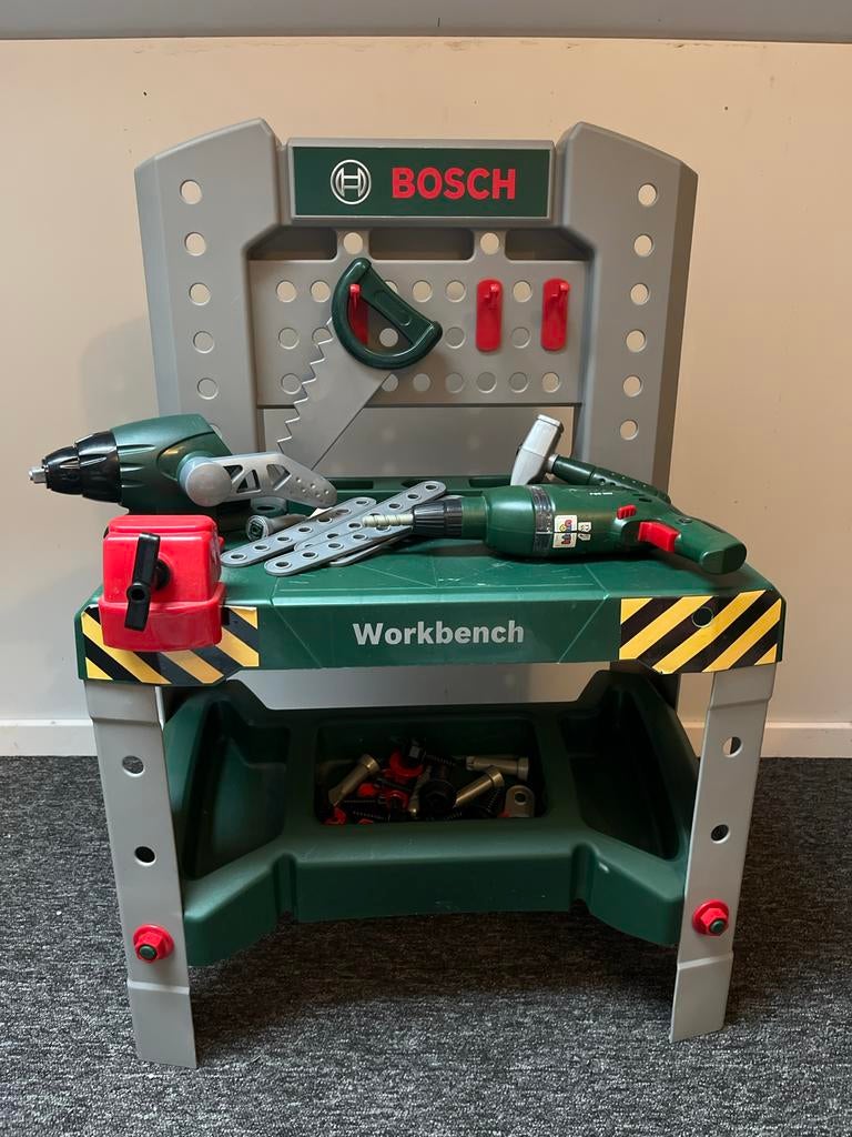 Bosch Werkbank Speelgoed met Gereedschap, Ophalen, Zo goed als nieuw
