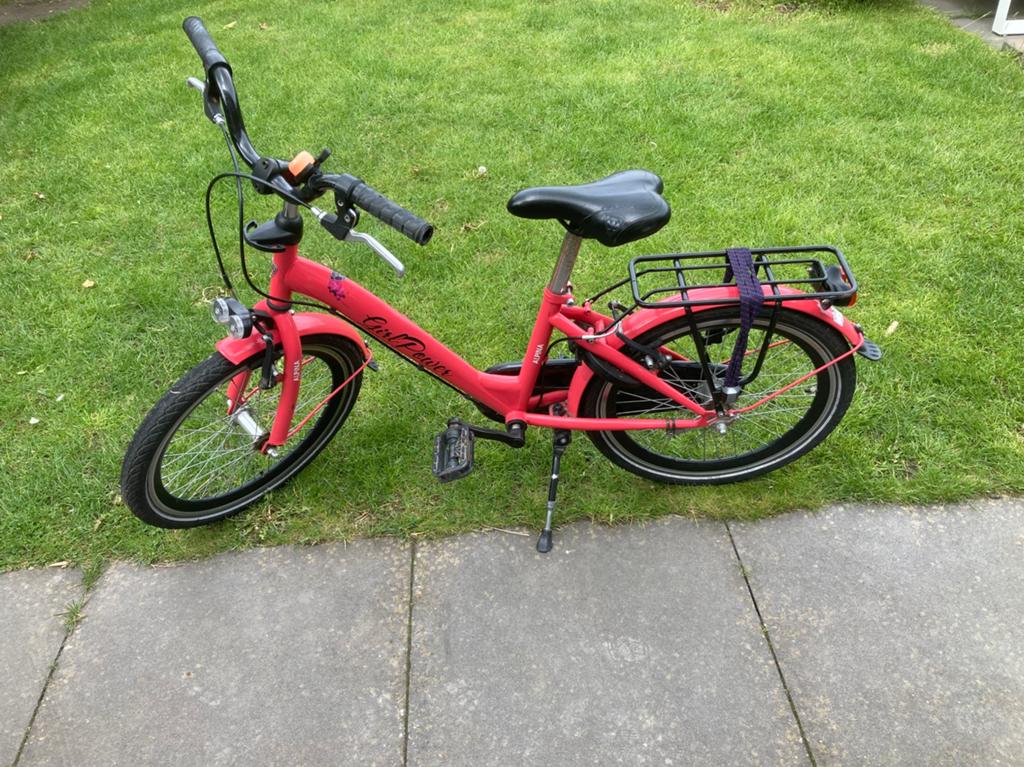 Mooie meisjesfiets 20 inch, Fietsen en Brommers, Fietsen | Meisjes, Ophalen, Gebruikt, Velgrem, Handrem