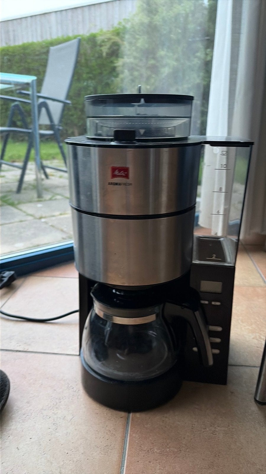 Melitta koffiezetapparaat met bonenmaler, Ophalen of Verzenden, Zo goed als nieuw, Koffiemachine