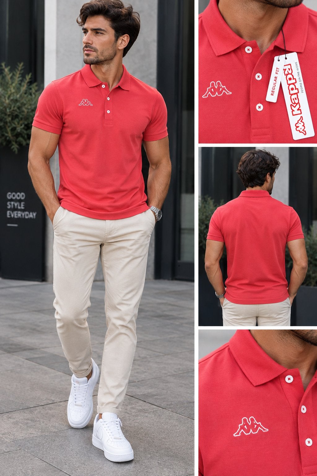 Kappa Polo Heren – Coral/Rood – Maat M - Nieuw met kaartjes, Kleding | Heren, Ophalen of Verzenden, Nieuw, Maat 48/50 (M), Rood